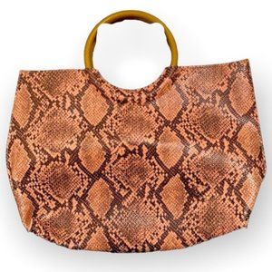 Snake Skin Print Handbag